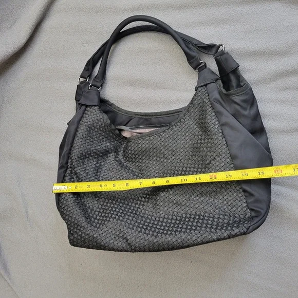 ZEE ALEXIS Purse Black Woven Boho Handbag Crossbody Strap Textured Tote Casual - Picture 4 of 14